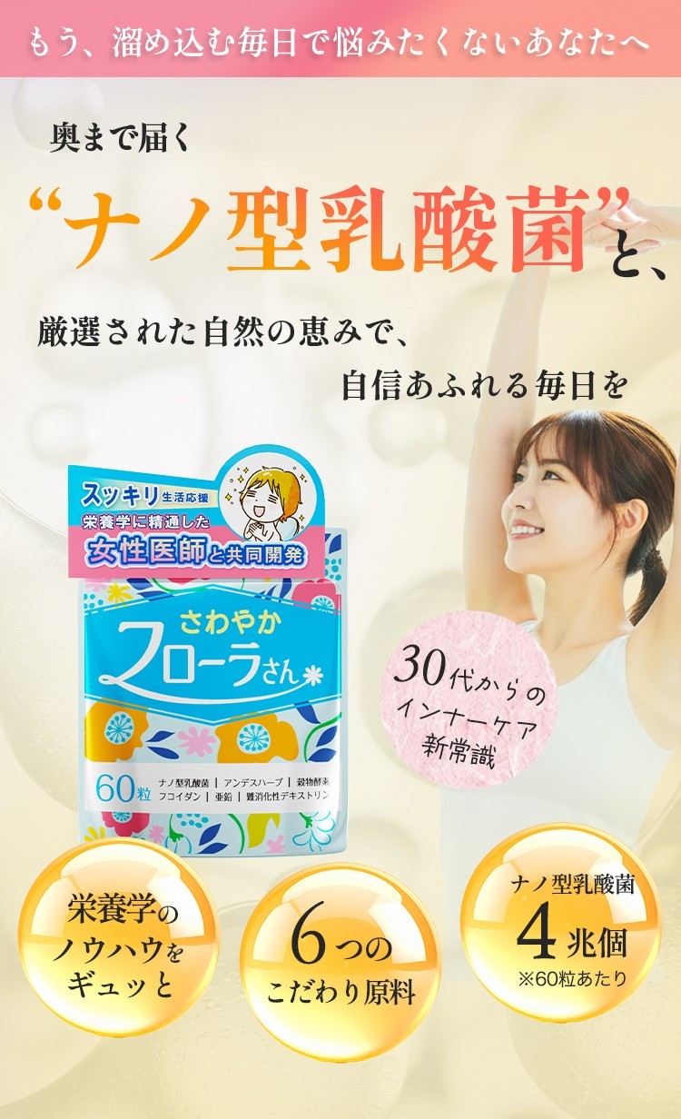 奥まで届けるナノ型乳酸菌