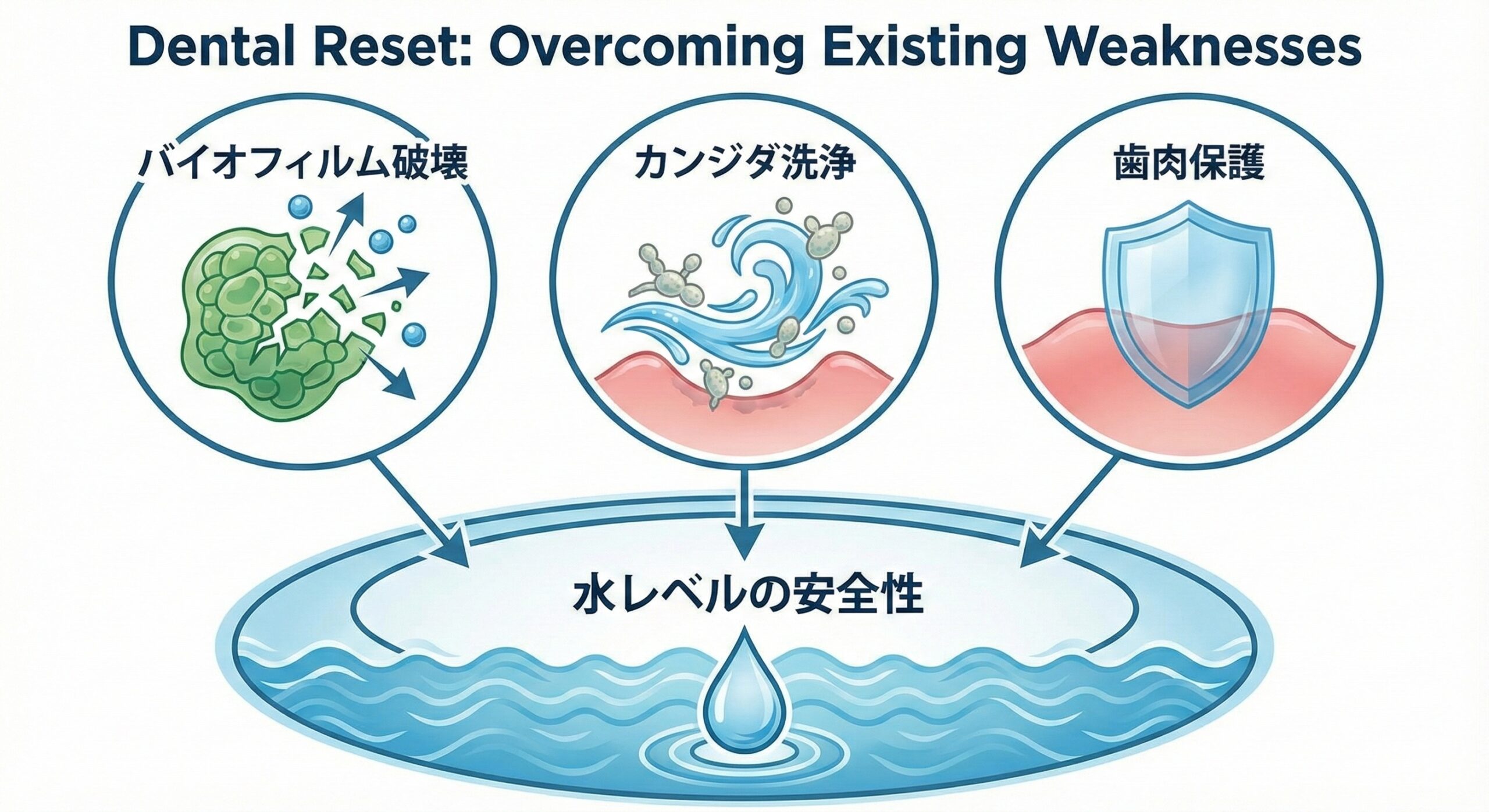 Dental Reset 3つの効果（崩壊・洗浄・保護）