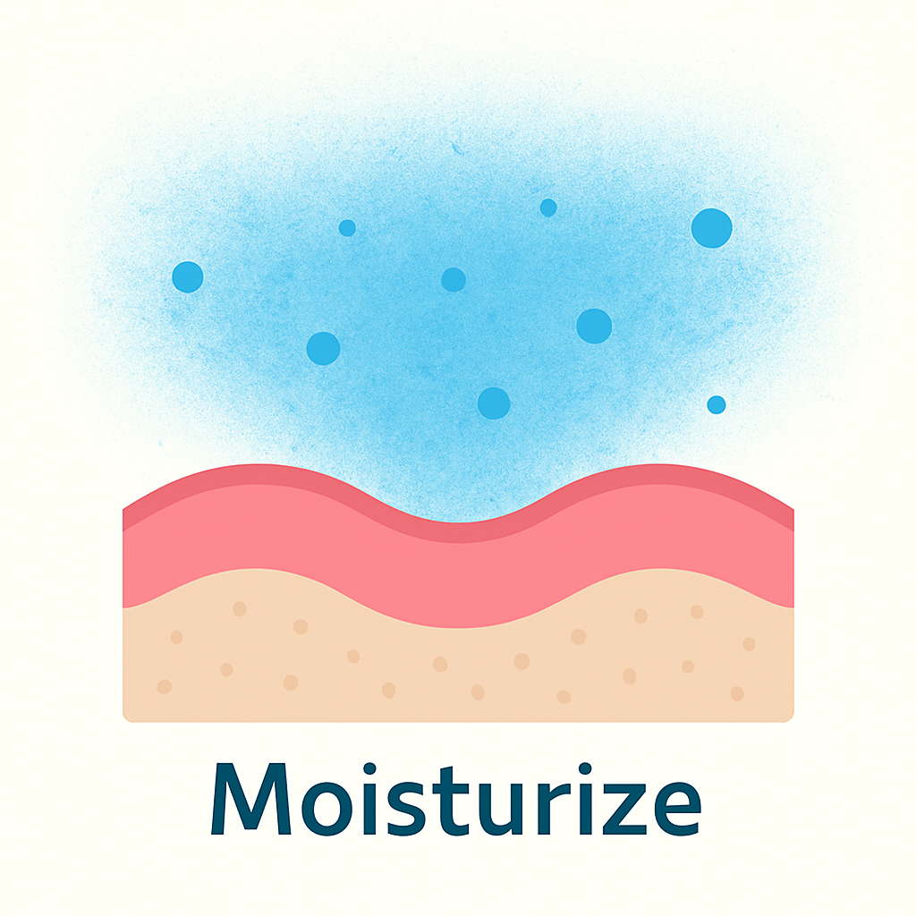 歯肉が潤うイメージ図